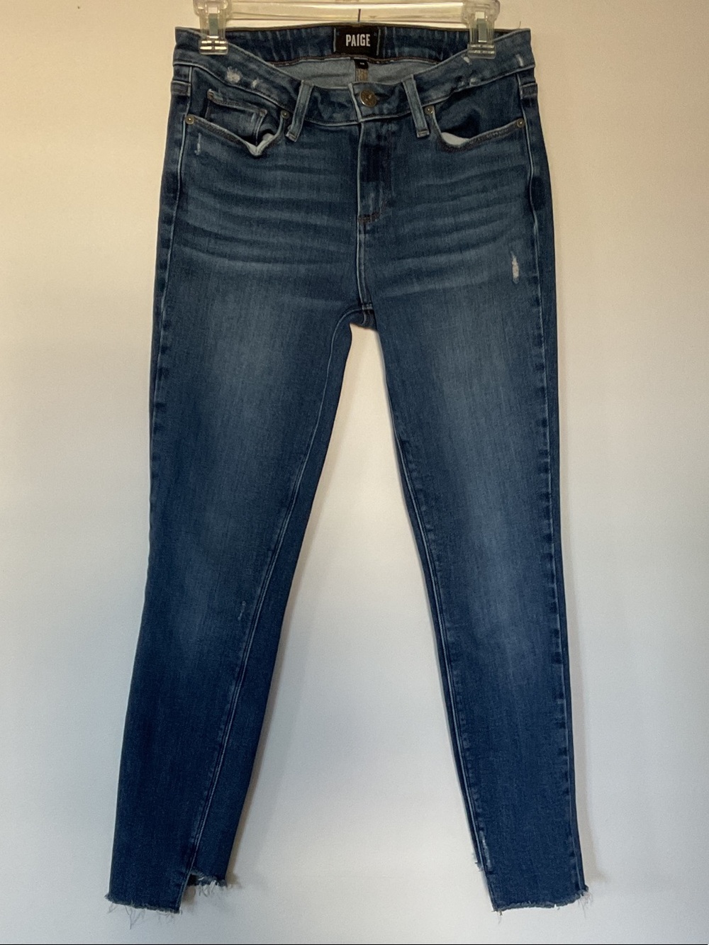 PAIGE  “Verdugo Ankle” Indigo High-Rise Skinny Jeans